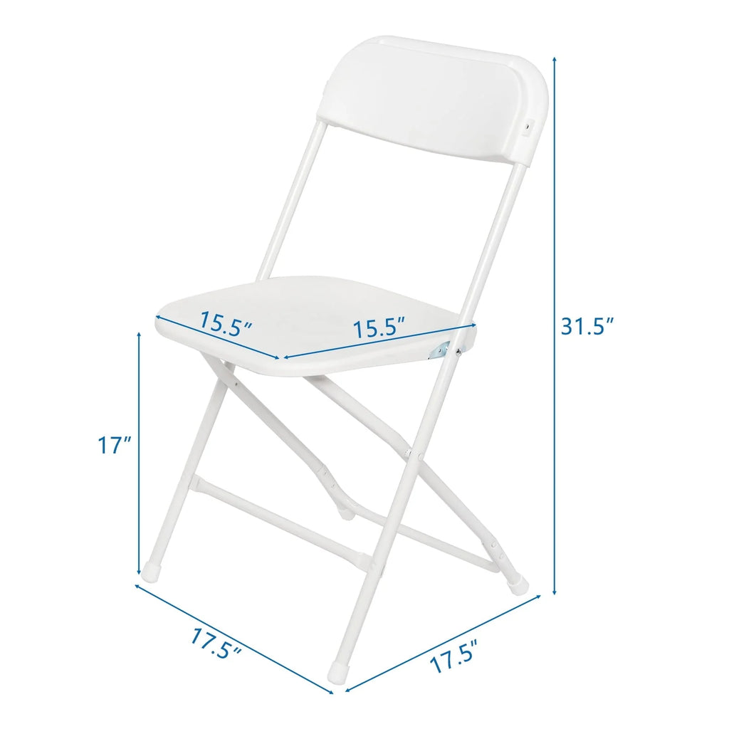 UBesGoo 10 Packs Plastic Folding Chairs Wedding Banquet Seat Party Event Chair for Adults