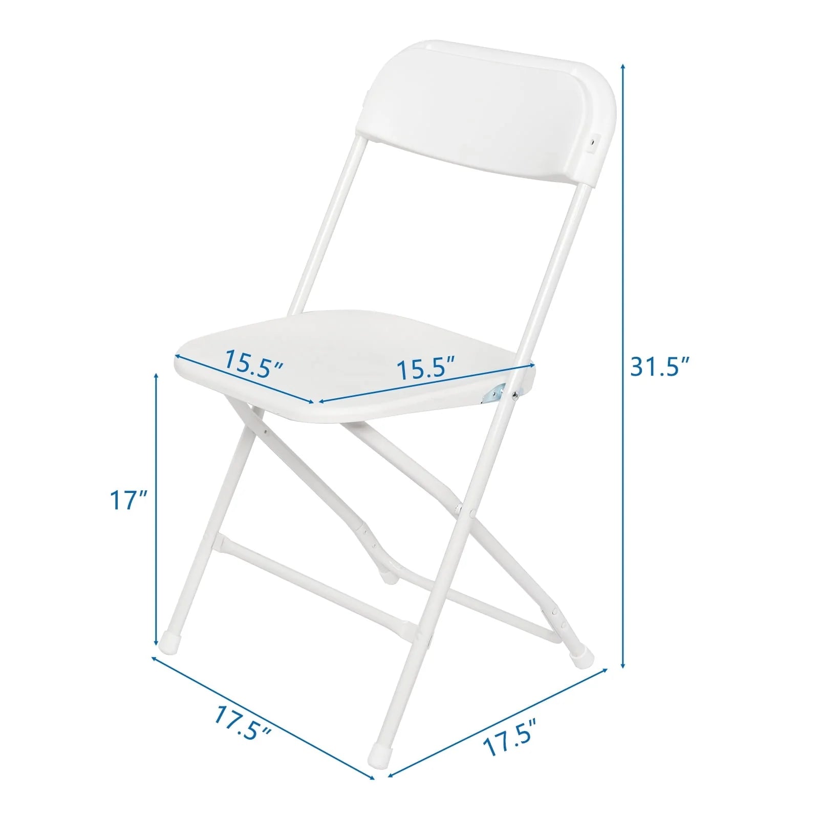 UBesGoo 10 Packs Plastic Folding Chairs Wedding Banquet Seat Party Event Chair for Adults