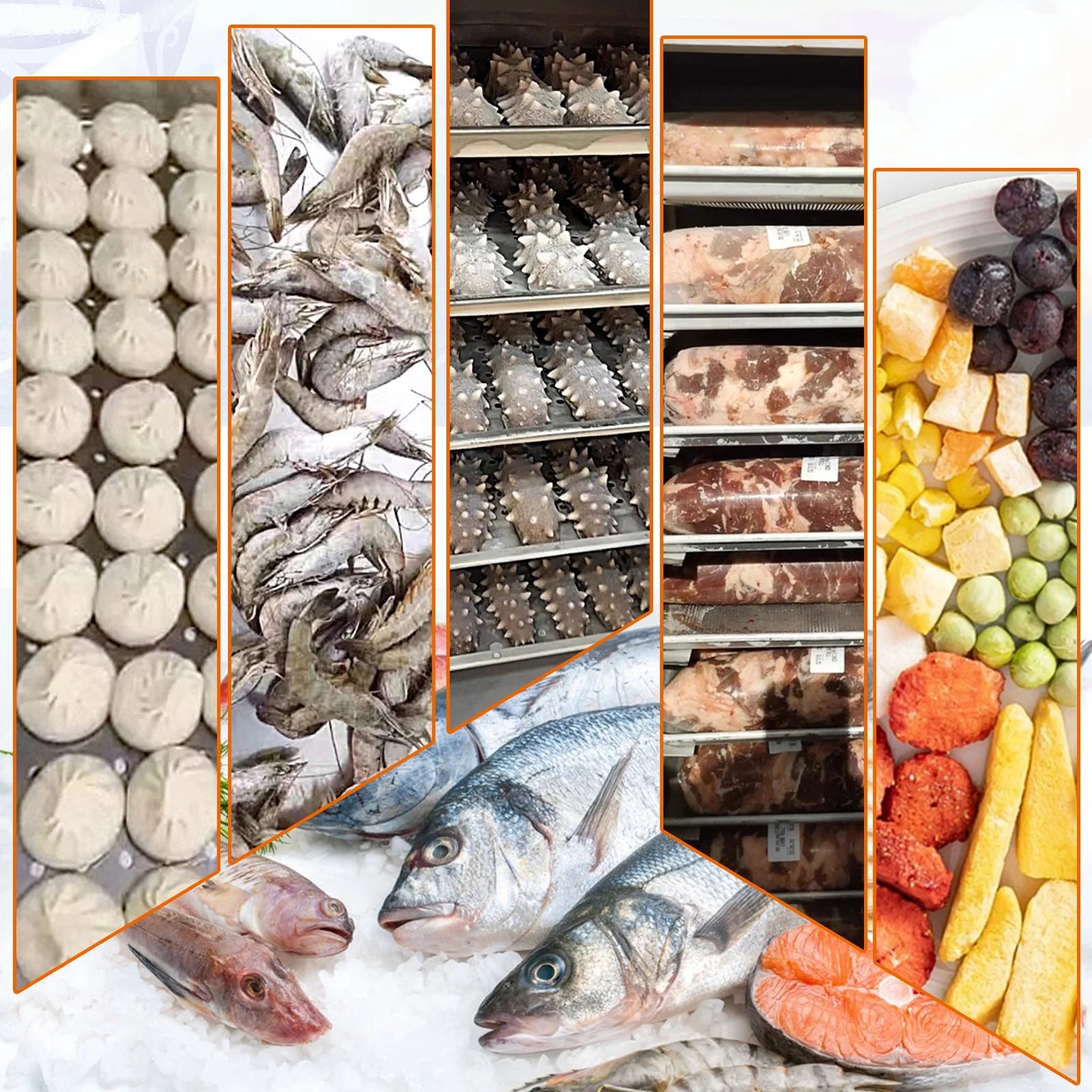 Kolice Commercial Heavy Duty 15 Trays Blast Chiller with Trolley Cart, Chest Freezer, Restaurant Freezer Cabinets, Shock Freezing Blast Freezer-Lowest temperature -40??F(-40??C)