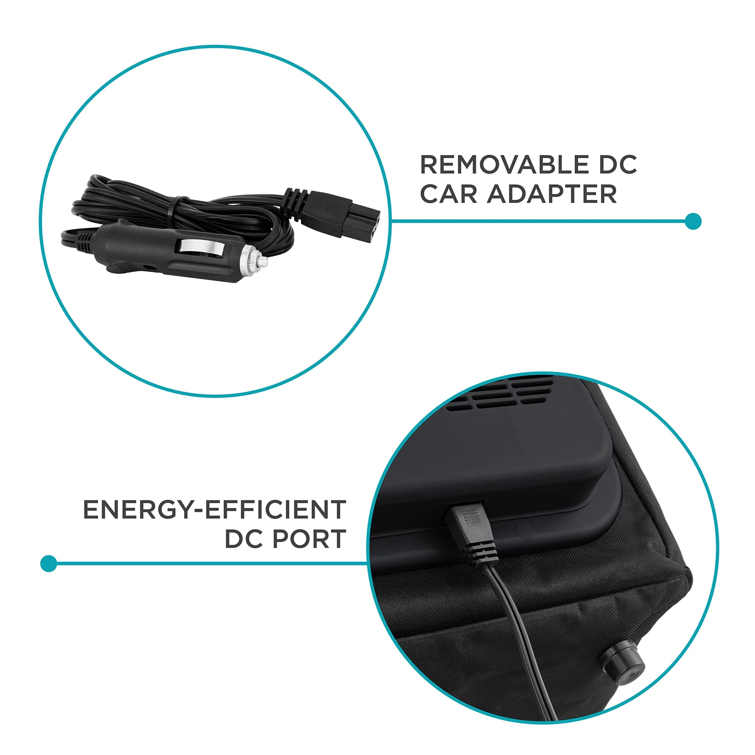Ivation Portable Electric Cooler Bag | 15L Soft Sided Thermoelectric Travel Cooler with Shoulder Strap, Storage Pocket & DC 12V Plug in for Car, Truck & RV Camping