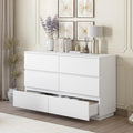 Merryluk Modern 6-Drawer White Tallboy Dresser for Versatile Storage