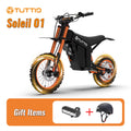 TUTTIO Soleil01 2000W Electric Dirt Bike Adult, 48V 21AH 37MPH, Electric Motorcycle 14"&12"Tire Off-Road Dirt EBikes Full suspension