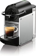 Nespresso Pixie Espresso Machine by De��Longhi, 19-Bar Pump, Compact Aluminum Design, Silver, 1100ml