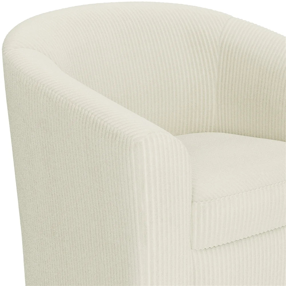 Renwick Faux Leather Barrel Accent Chair for Living Room, Set of 2, Black