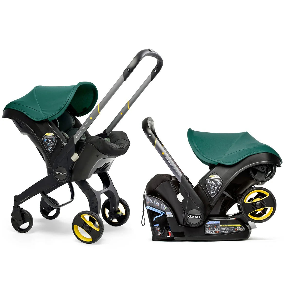Stroller combination consisting of infant car seat and LATCH base (model year 2025) �C Midnight Edition | From car to stroller in seconds, airplane-compatible, including accessory bag