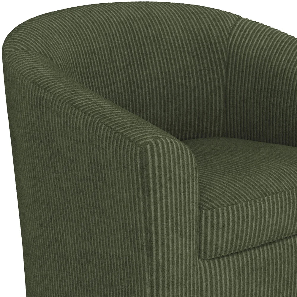 Renwick Faux Leather Barrel Accent Chair for Living Room, Set of 2, Black