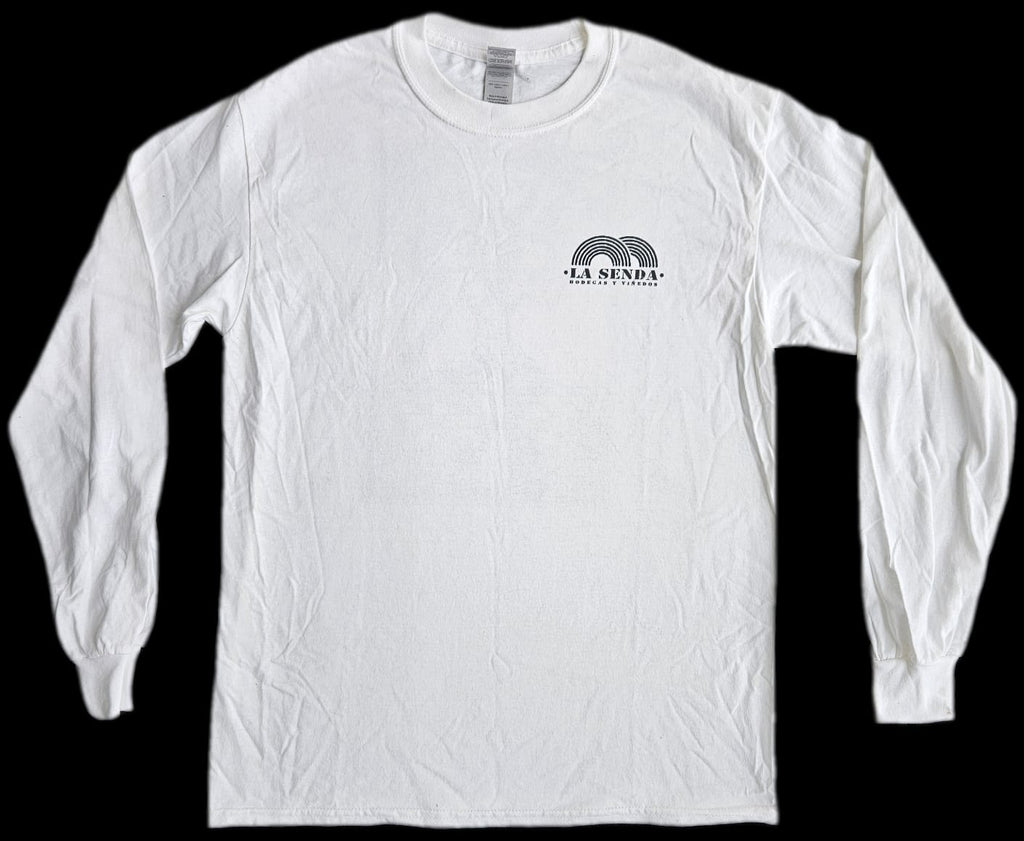 <p>Bodega La Senda x Highbury Library<br>Long Sleeve White T-Shirt</p>