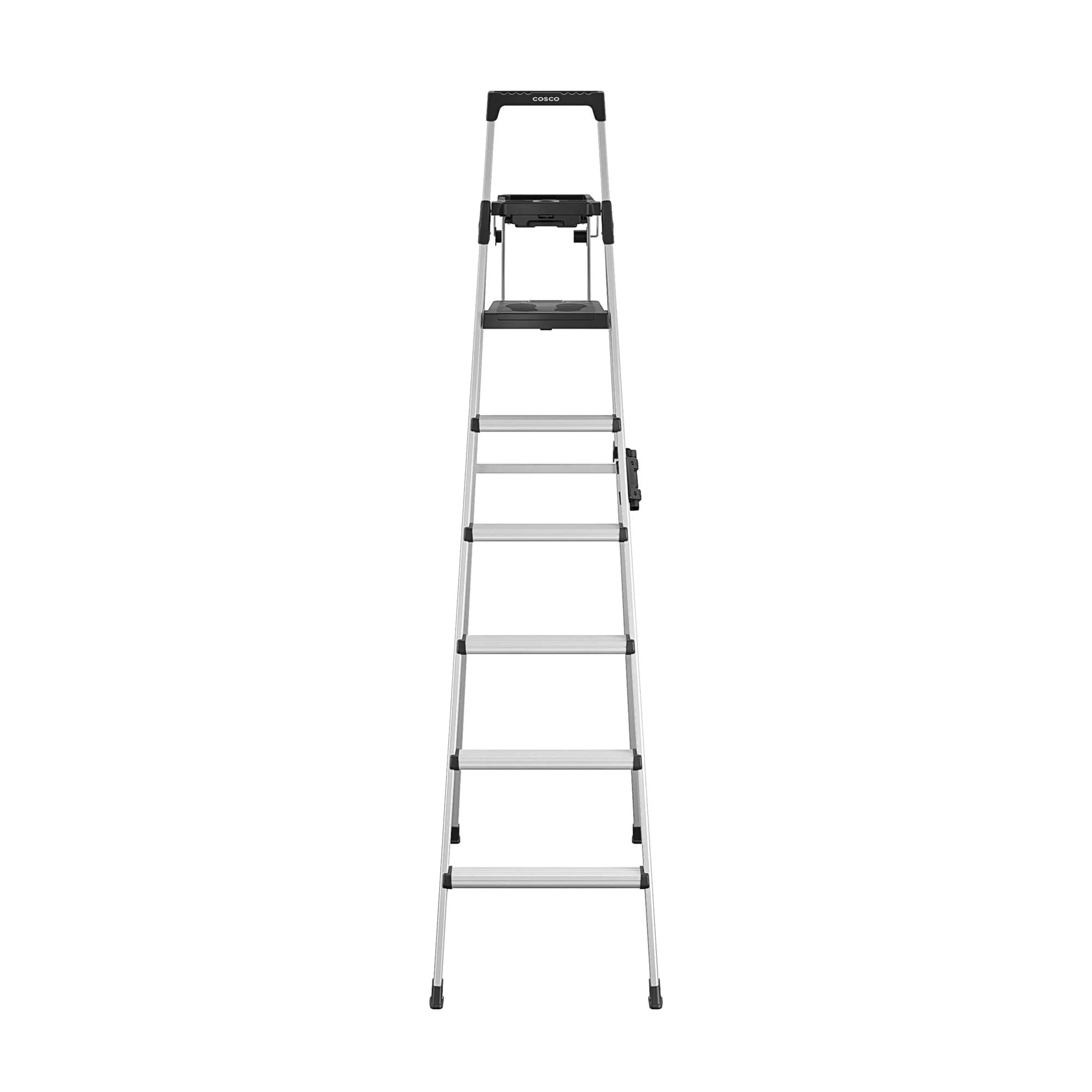 Cosco 8 Ft. Signature Series Aluminum Folding Step Ladder 300 Lb. Type IA (12 Ft. Max Reach)