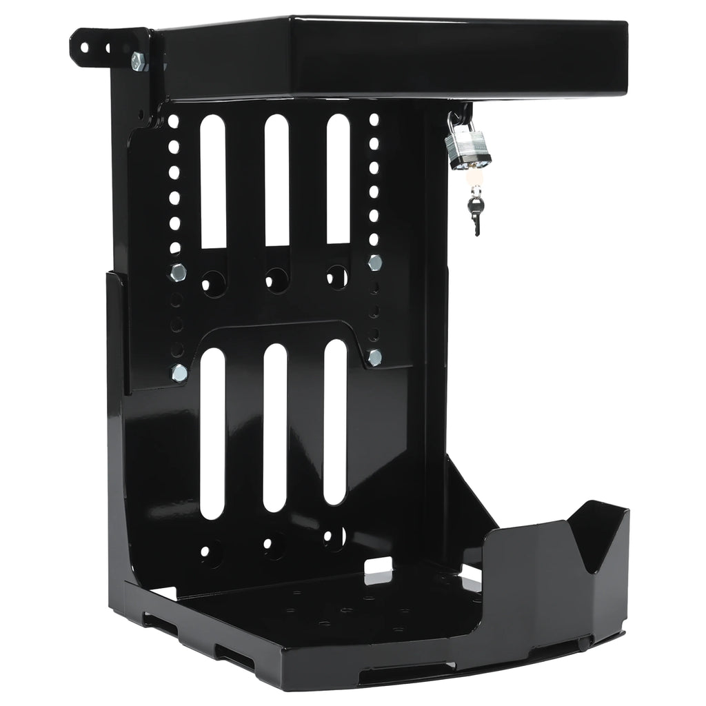 KOJEM Backpack Blower Rack Holder with Lock Fit for Backpack Leaf Blowers Fit for Open and Enclosed Landscape Trailer & Truck Adjustable