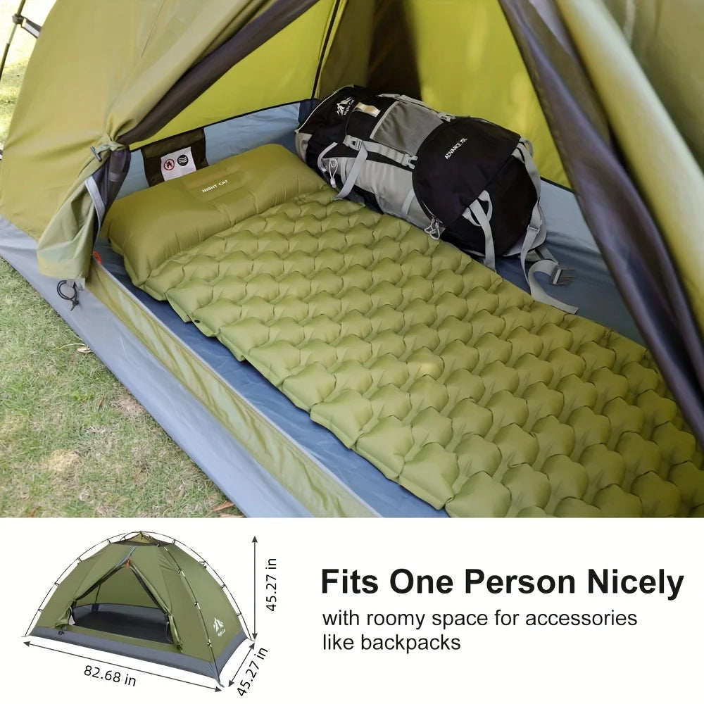 Kunkun E-commerce Upgraded Backpacking Tents 1 Person Easy Clip Setup Camping Tent Adults Scouts Heavy Rainproof Compact Lightweight, Single-Size