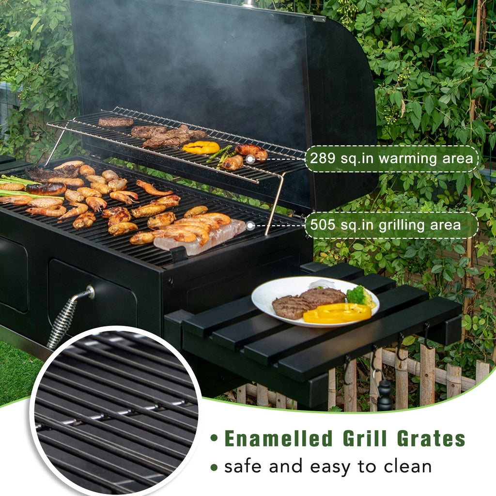 34-inch BBQ Charcoal Grill Outdoor Portable Barbecue Grill