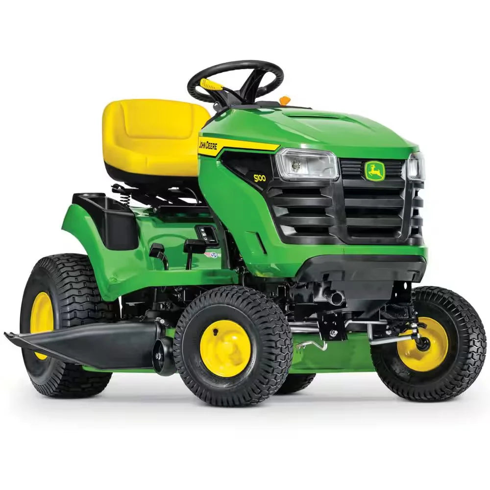 John Deere S100 ride-on lawnmower, 107 cm (42 inch) cutting width �C 17.5 hp petrol hydrostatic drive
