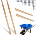 Wheelbarrow Replacement Handle Kit ?C 2 Pre-Drilled Heavy-Duty FSC Eco-Wood Handles, Universal Fit + Bolts, Nuts & Wedges (Plant a Tree)