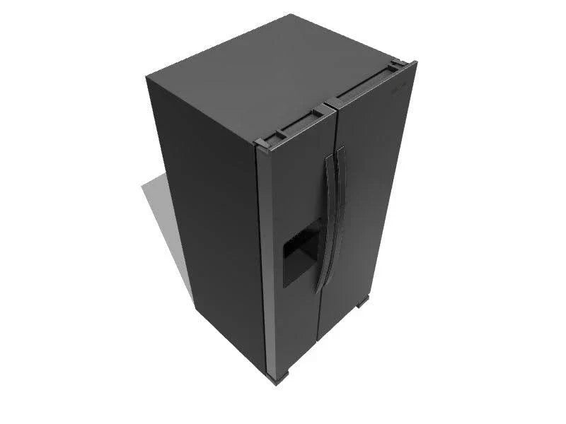 36-inch wide side-by-side refrigerator �C 24 cubic feet stainless steel