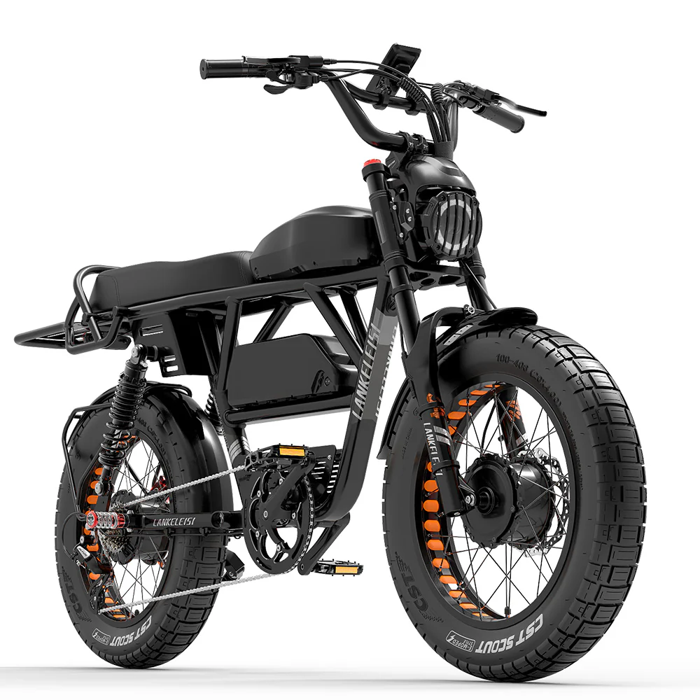 Lankeleisi X-Black Knight 1000W*2 Dual Motor 20" Fat Bike Fully E-Mountainbike 45Ah