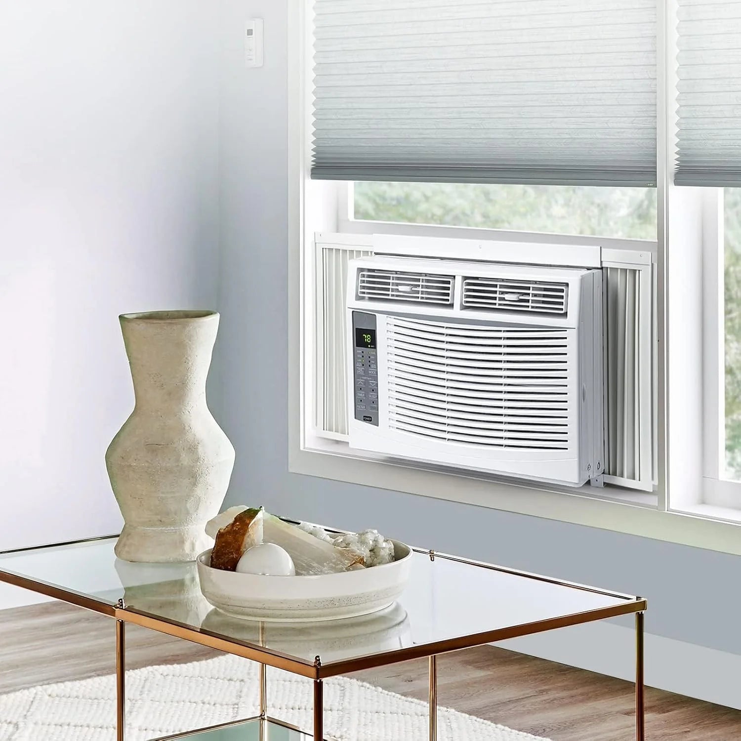 GAOMON Smart 6000 BTU Window Air Conditioner ?C WiFi-Enabled AC with Remote & App Control, Timer, Sleep Mode, Easy Install Kit, Cools Rooms Up to 350 Sq. Ft, 115V, White