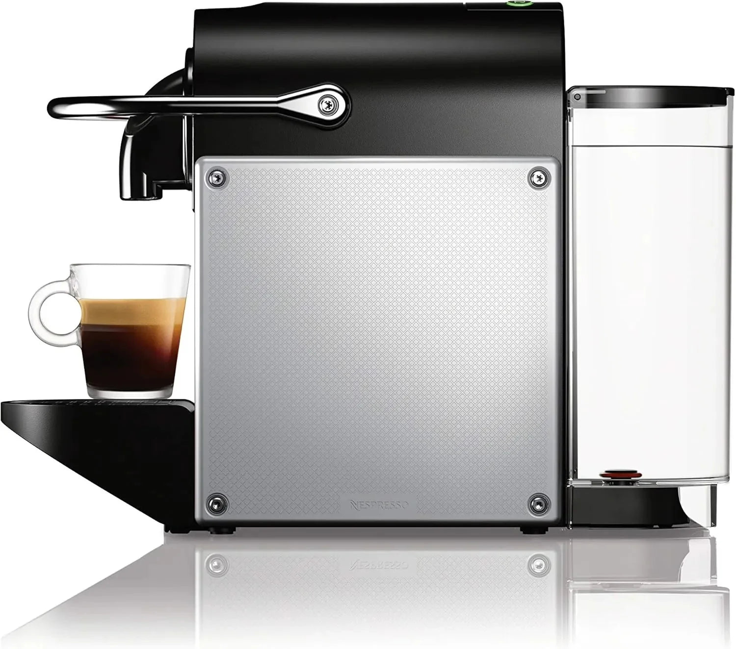 Nespresso Pixie espresso machine by De��Longhi, 19-bar pump, compact aluminum design, silver, 1100 ml