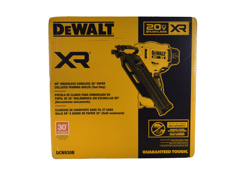 DEWALT DCN930B 20V MAX PNEUMATIC BRUSHLESS CORDLESS 30?? PAPER TAPE FRAMING NAILER (TOOL ONLY)