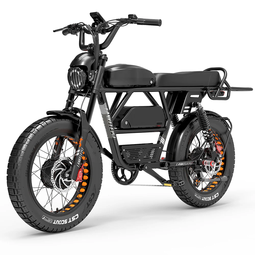 Lankeleisi X-Black Knight 1000W*2 Dual Motor 20" Fat Bike Fully E-Mountainbike 45Ah