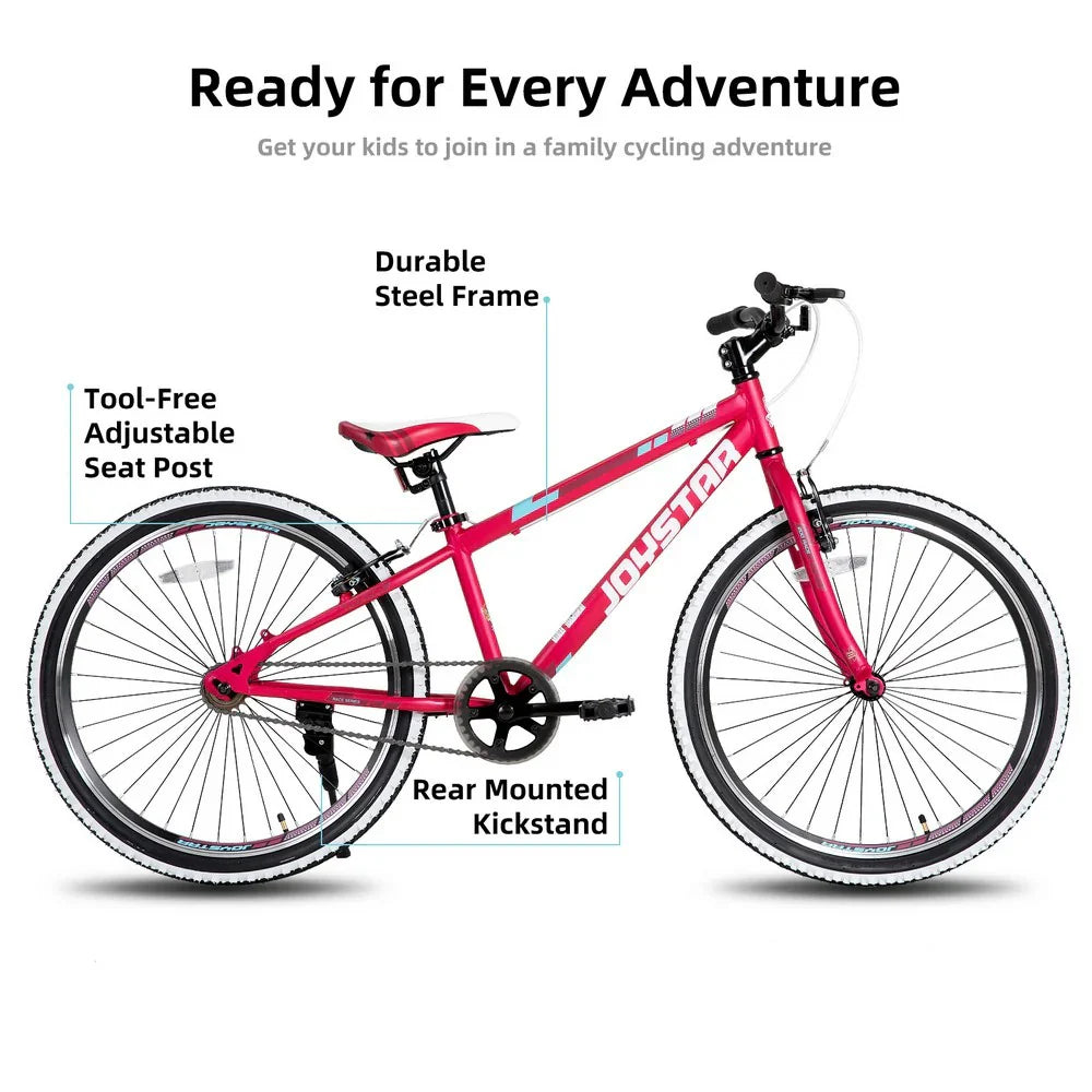 JOYSTAR Lubbock 20" 24" Kids Mountain Bike Single Speed Bicycle