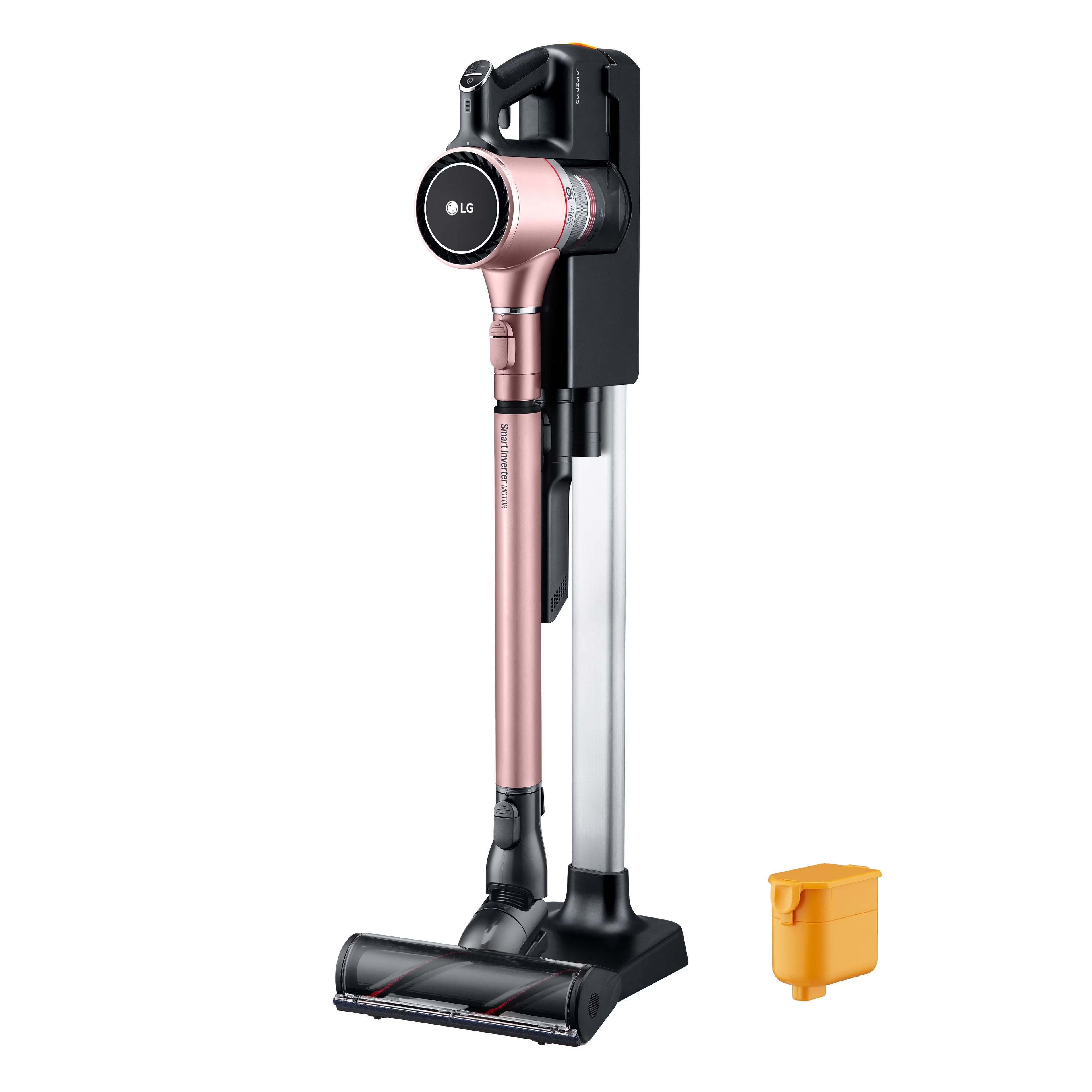 LG Cord Zero A9 Cordless Stick Vacuum - A912PM, Lightweight, Powerful Suction, Pet Hair, Hard Floor, Carpet, HEPA Filter, Self-Cleaning Brushroll, LED Headlights, Rechargeable, Multi-Surface