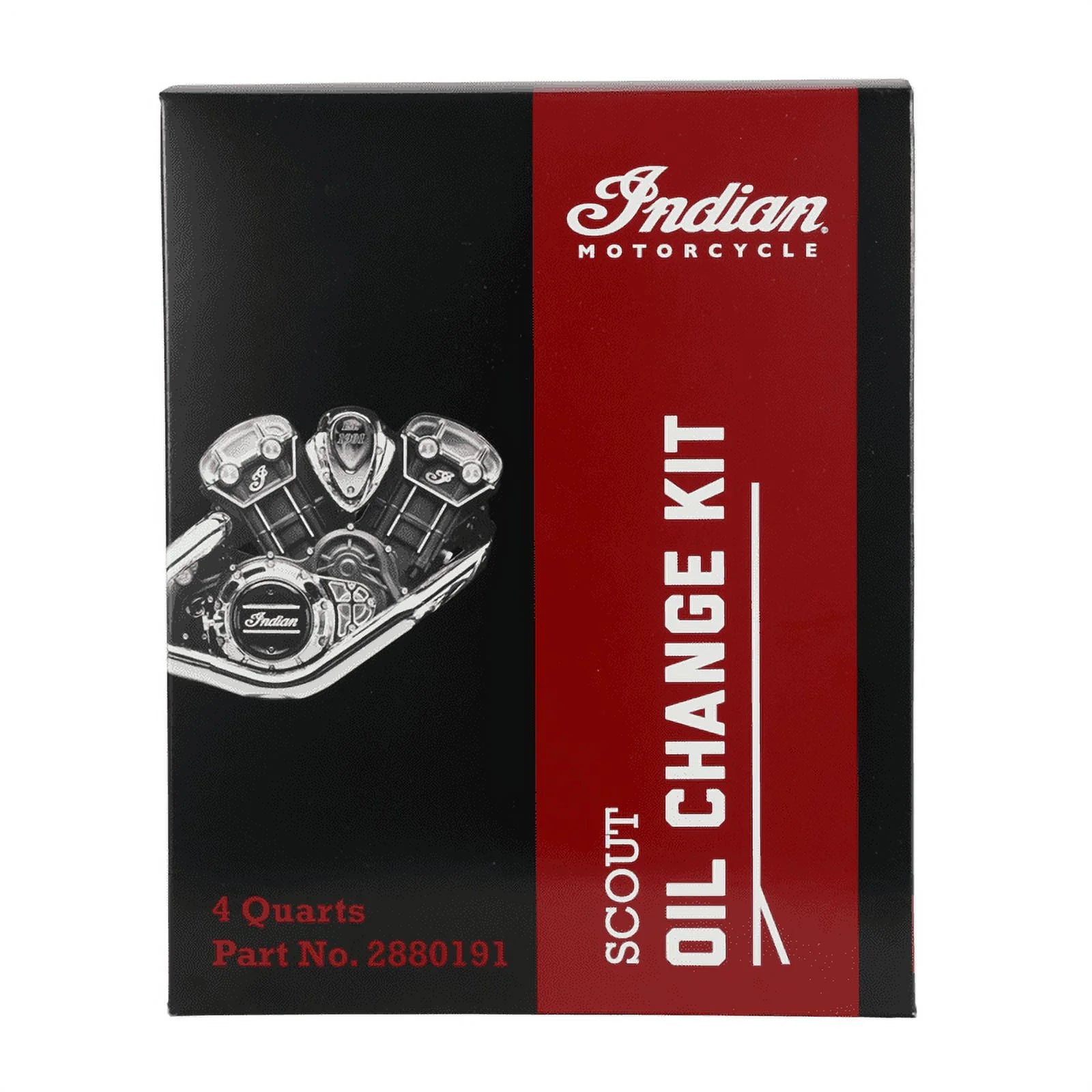 Indian Motorcycle Scout Oil Change Kit with Full Synthetic 15W-60 Motor Oil, 4 Quarts, 2 Washers