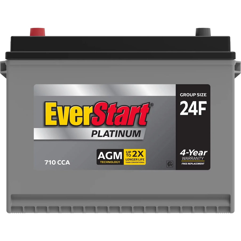 EverStart Platinum AGM car battery, Group 24F, 12 Volt, 750 CCA �C Made in the USA