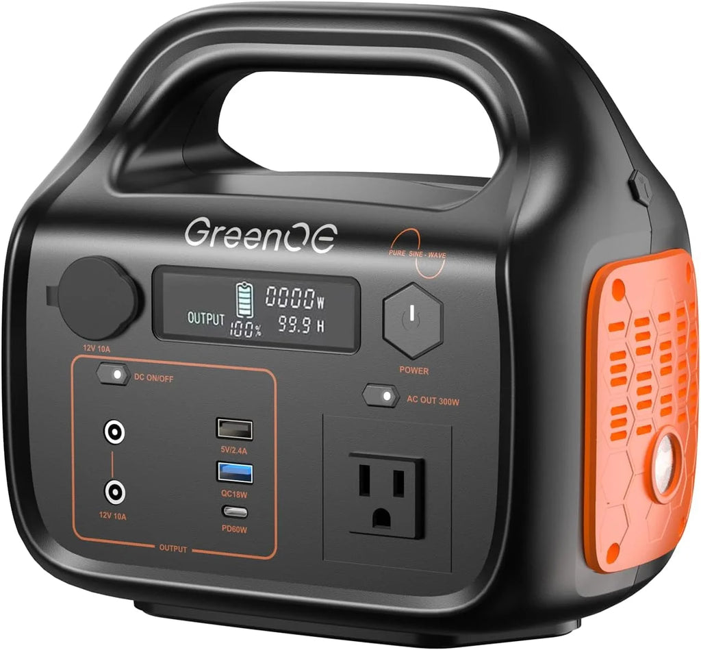 GreenOE Portable Power Station 1000W 1024Wh Solar Powered Generator with 100W Solar Panel, Camping Power Bank for Outdoors Travel Hunting Home Lithium Battery Backup