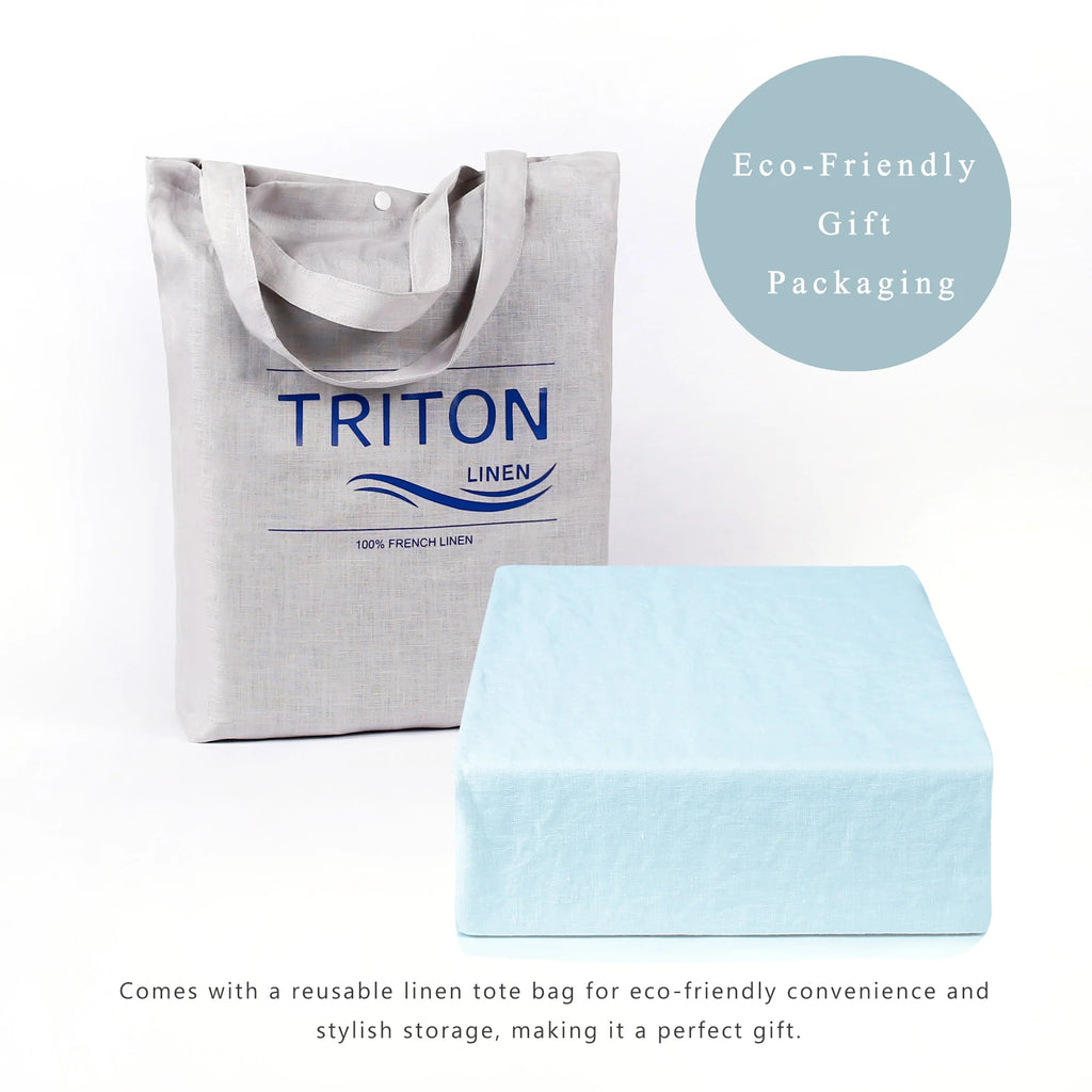 100% Pure Linen Duvet Cover with Button Closure and Corner Ties Soft & Breathable - Natural Full/Queen