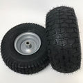 Set of 2 - 15x6.00-6 Silver Lawn Mower Replacement Wheel - Fits 3/4 Inch Axle