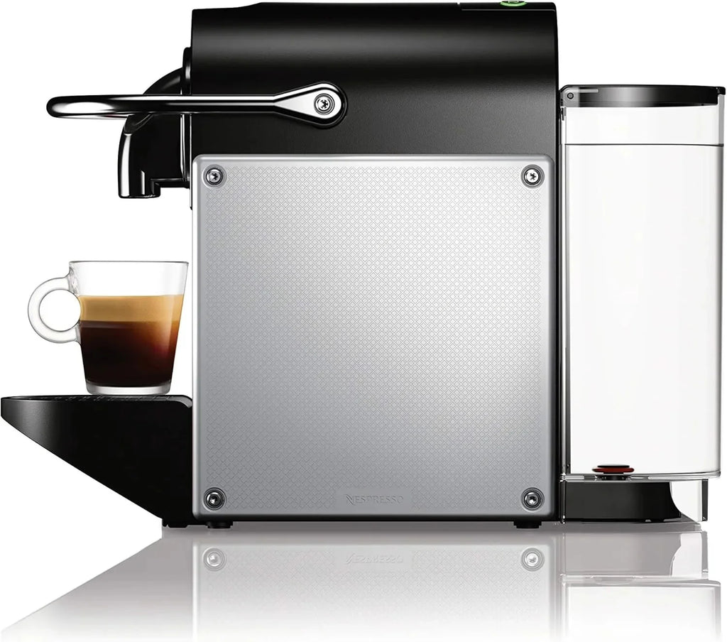 Nespresso Pixie Espresso Machine by De��Longhi, 19-Bar Pump, Compact Aluminum Design, Silver, 1100ml