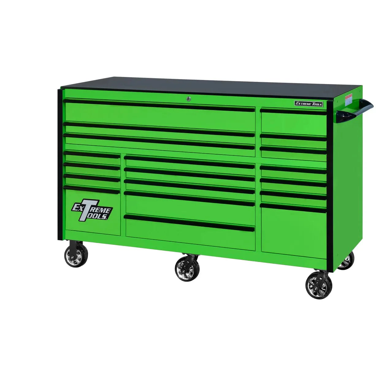 Extreme Tools RX250 Series 72-inch x 30-inch Rolling Cart �C 19 Drawers �C 250 lb Drawer Slides