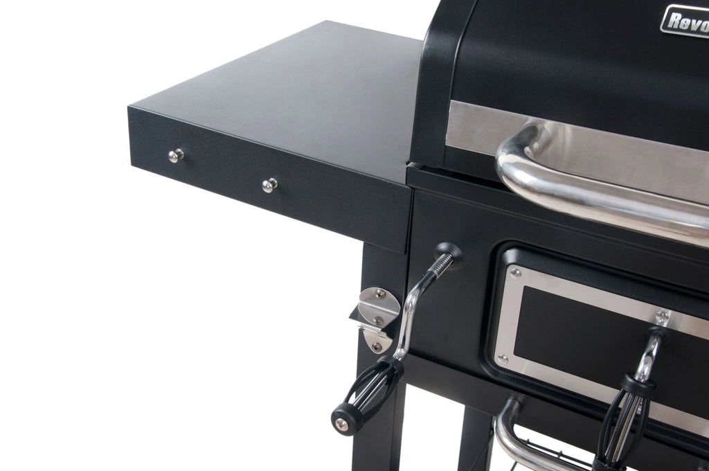 Dual Fuel Gas & Charcoal Combo Grill, Black with Stainless