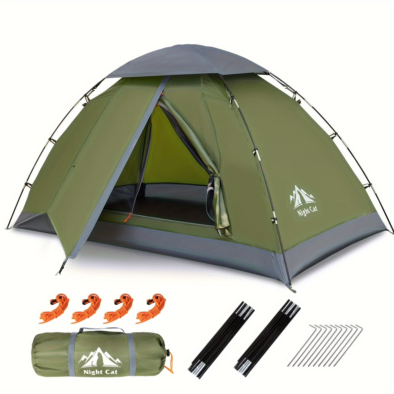 Kunkun E-commerce Upgraded Backpacking Tents 1 Person Easy Clip Setup Camping Tent Adults Scouts Heavy Rainproof Compact Lightweight, Single-Size