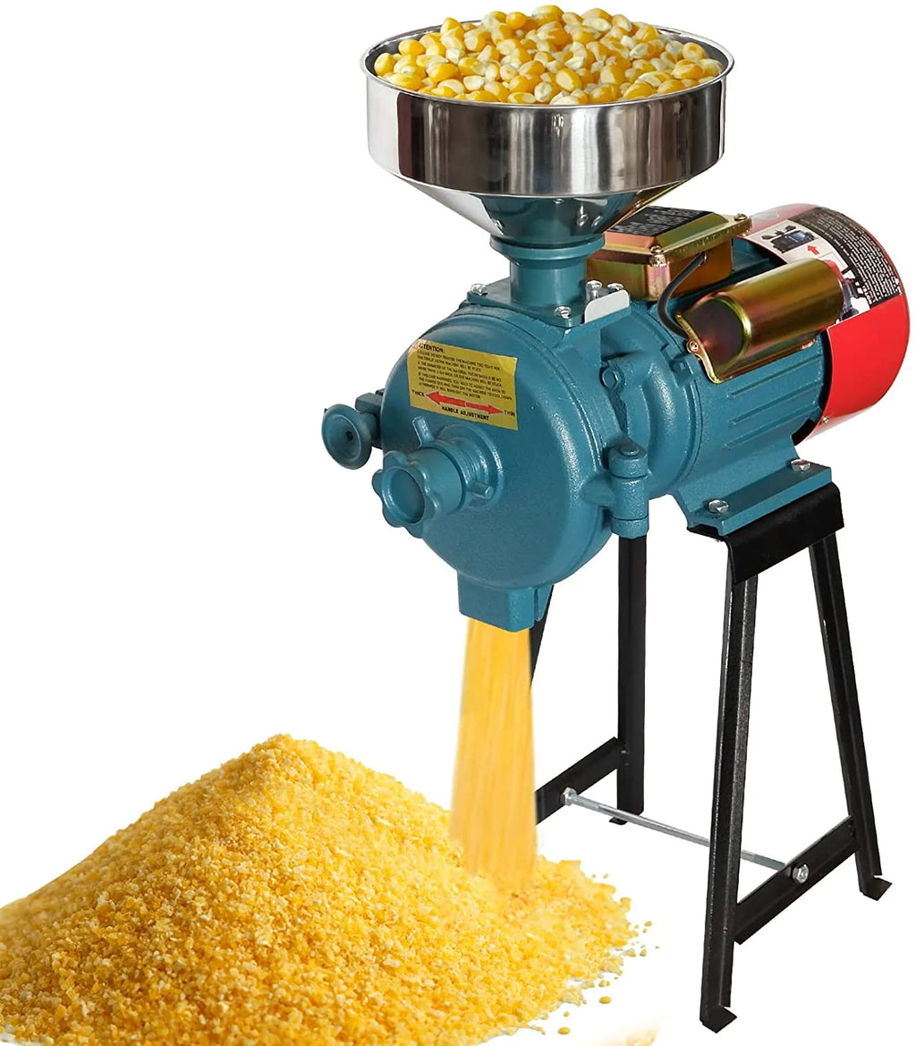 NAIZEA 3000W Electric Grain Mill, 110V Corn Grinder, Heavy Duty Commercial Feed Mill, Wet Dry Cereals Grinder