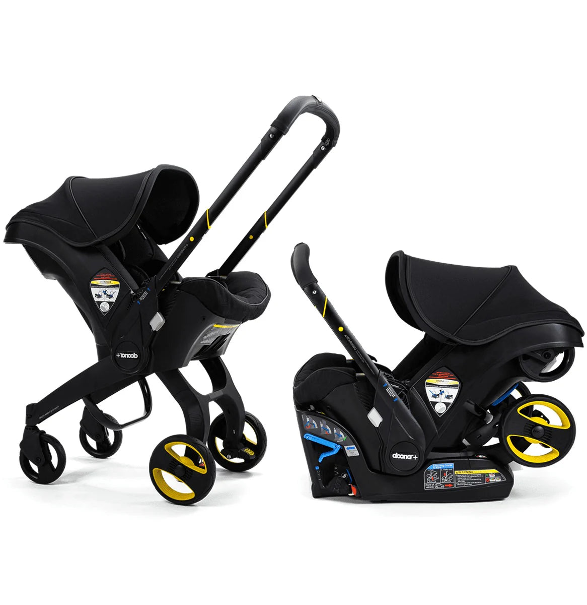 Stroller combination consisting of infant car seat and LATCH base (model year 2025) �C Midnight Edition | From car to stroller in seconds, airplane-compatible, including accessory bag