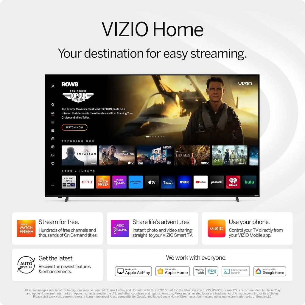 VIZIO 50��� 4K HDR Smart TV, Dolby Vision HDR/HDR10+, WiFi 6 �C (Refurbished)
