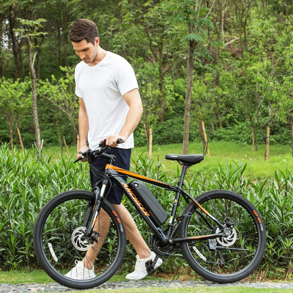 ANCHEER Electric Bike Electric Mountain Bike 350W Ebike 26?? Electric Bicycle, 20MPH Adults Ebike with Removable 7.8/10.4Ah Battery, Professional 21 Speed Gears