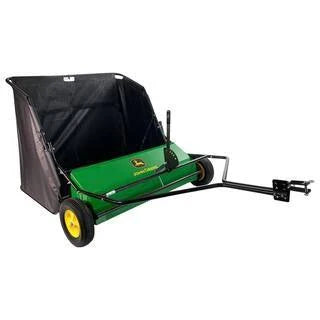 John Deere 42�� trailed lawn sweeper, 24 cubic foot capacity, adjustable brushes