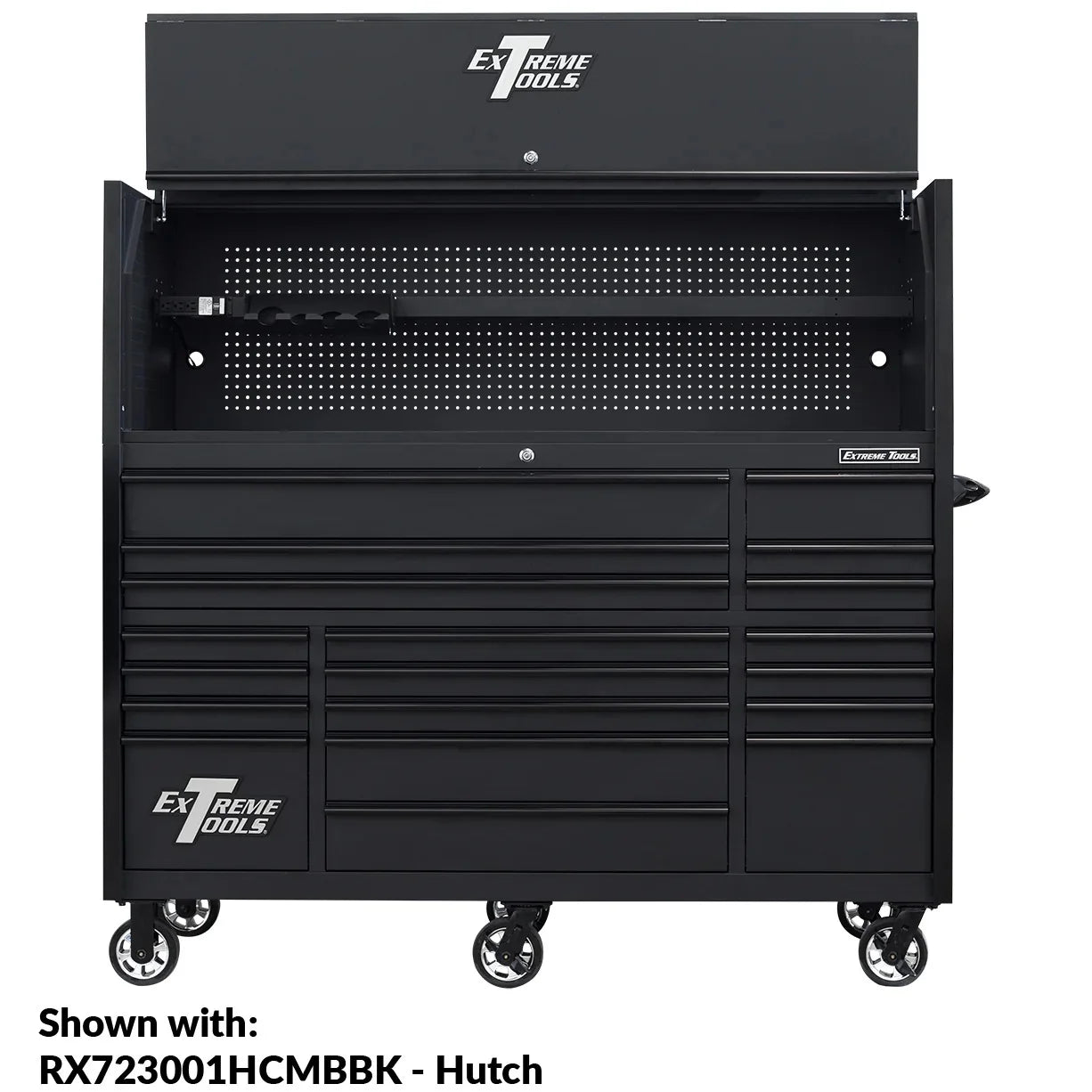 Extreme Tools RX250 Series 72-inch x 30-inch Rolling Cart �C 19 Drawers �C 250 lb Drawer Slides