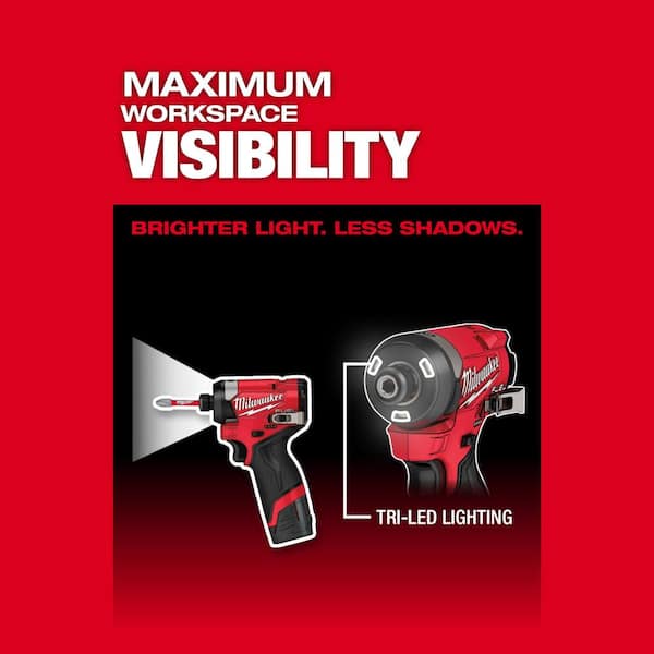 M12 FUEL 12V Lithium-Ion Cordless 3/8 in. Ratchet and 1/4 in. Impact Driver Kit (2-Tool) w/Batteries, Charger & Bag