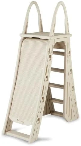 confer plastics a-frame 7200 above ground adjustable pool roll-guard safety ladder