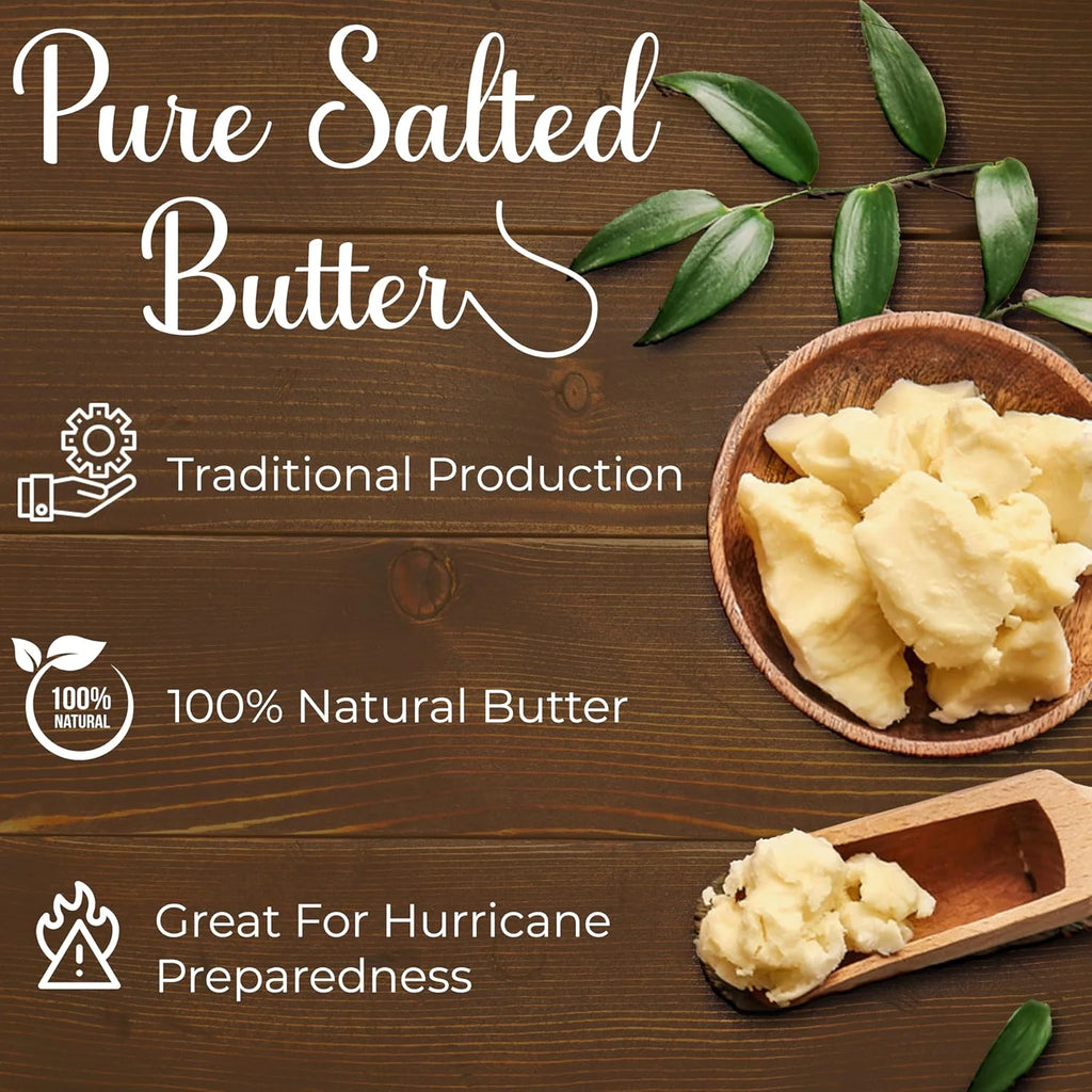 Beurdell Canned French Butter �C 100% Natural Salted Pasteurized Real Butter | Long Shelf Life Emergency Survival Food | Great for Cooking, Baking, RV & Camping | Pull Top Lid | Pack of 24 | France