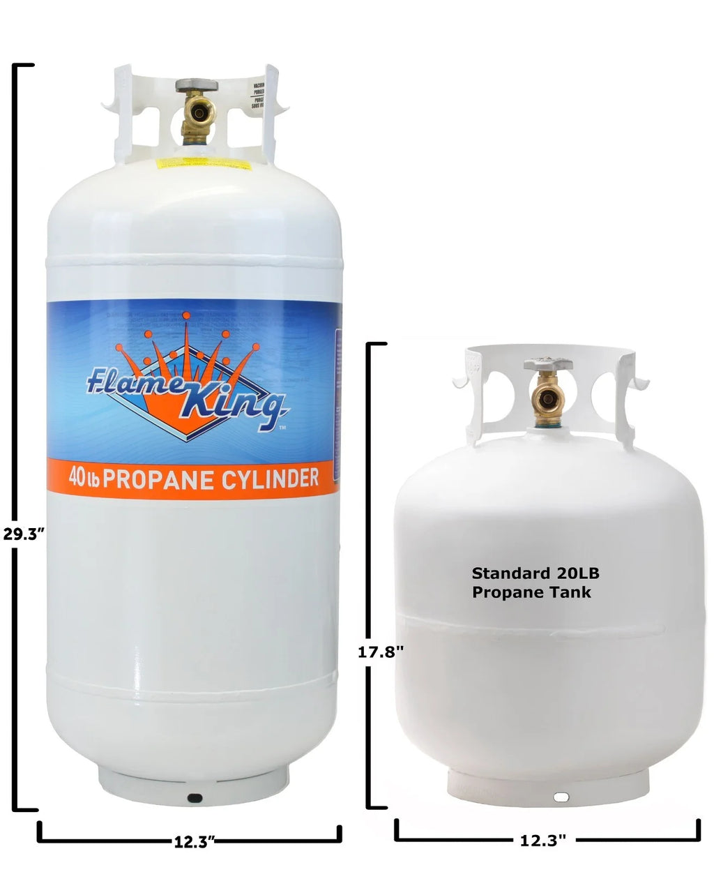 NEW 40 LB Pound Steel Propane Tank Refillable Cylinder with OPD Valve