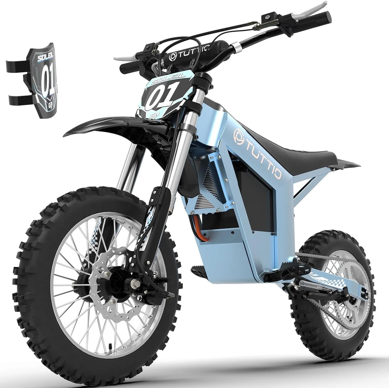 Tuttio Soleil01 Electric-Dirt-Bike for Teens Adults, 14"/12" Fat Tire 2000W 37MPH Electric-Motorcycle