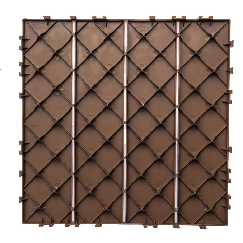 76-Pack Plastic Interlocking Deck Tiles - 68.80 Sq.Ft Outdoor Plastic Flooring Super Durable & Waterproof All-Weather Indoor/Outdoor