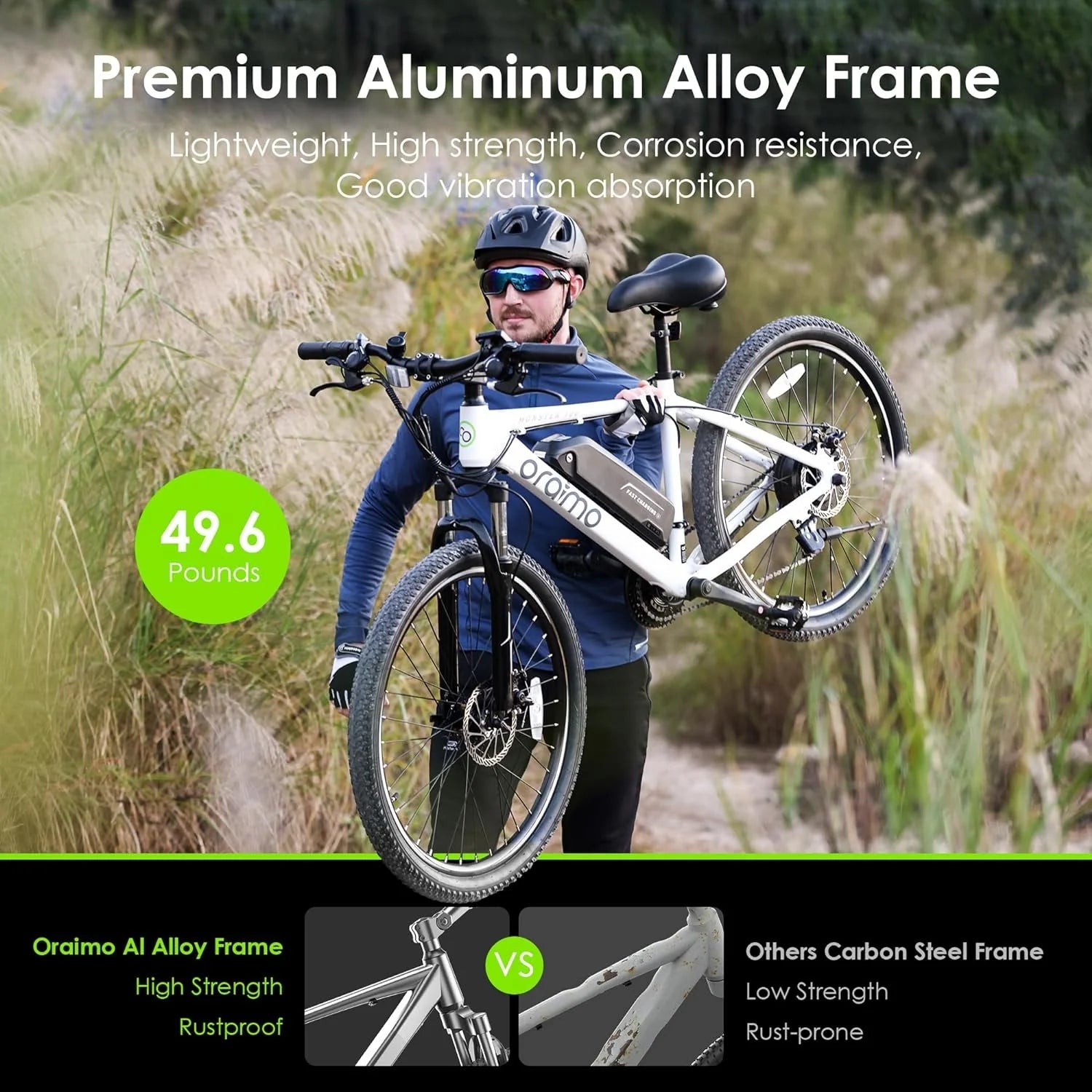 Adult Electric Bike, 350W BAFANG Motor (500W Peak), 4A 3H Fast Charging, 468Wh Li-Ion Battery, 21 Speed Gears, Air Saddle, 45 Miles 20 MPH 26" Mountain Bike Electric Bike, ANSI/CAN/UL2849 Compliant