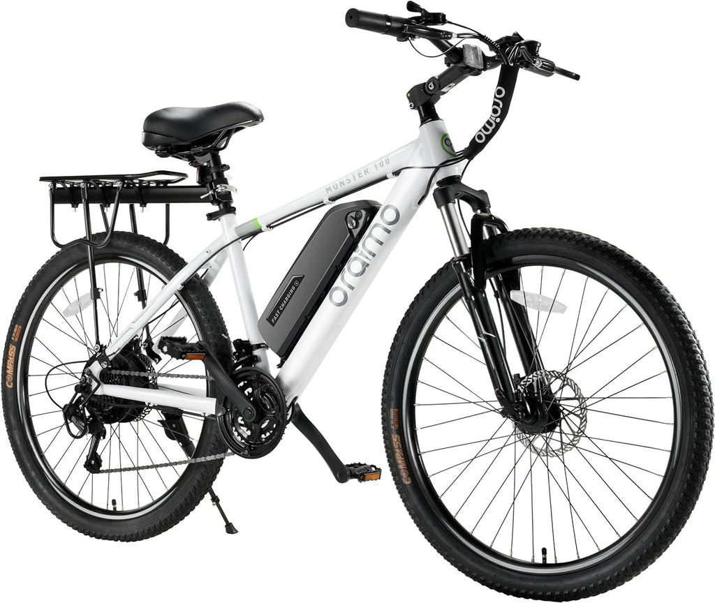 Adult Electric Bike, 350W BAFANG Motor (500W Peak), 4A 3H Fast Charging, 468Wh Li-Ion Battery, 21 Speed Gears, Air Saddle, 45 Miles 20 MPH 26" Mountain Bike Electric Bike, ANSI/CAN/UL2849 Compliant