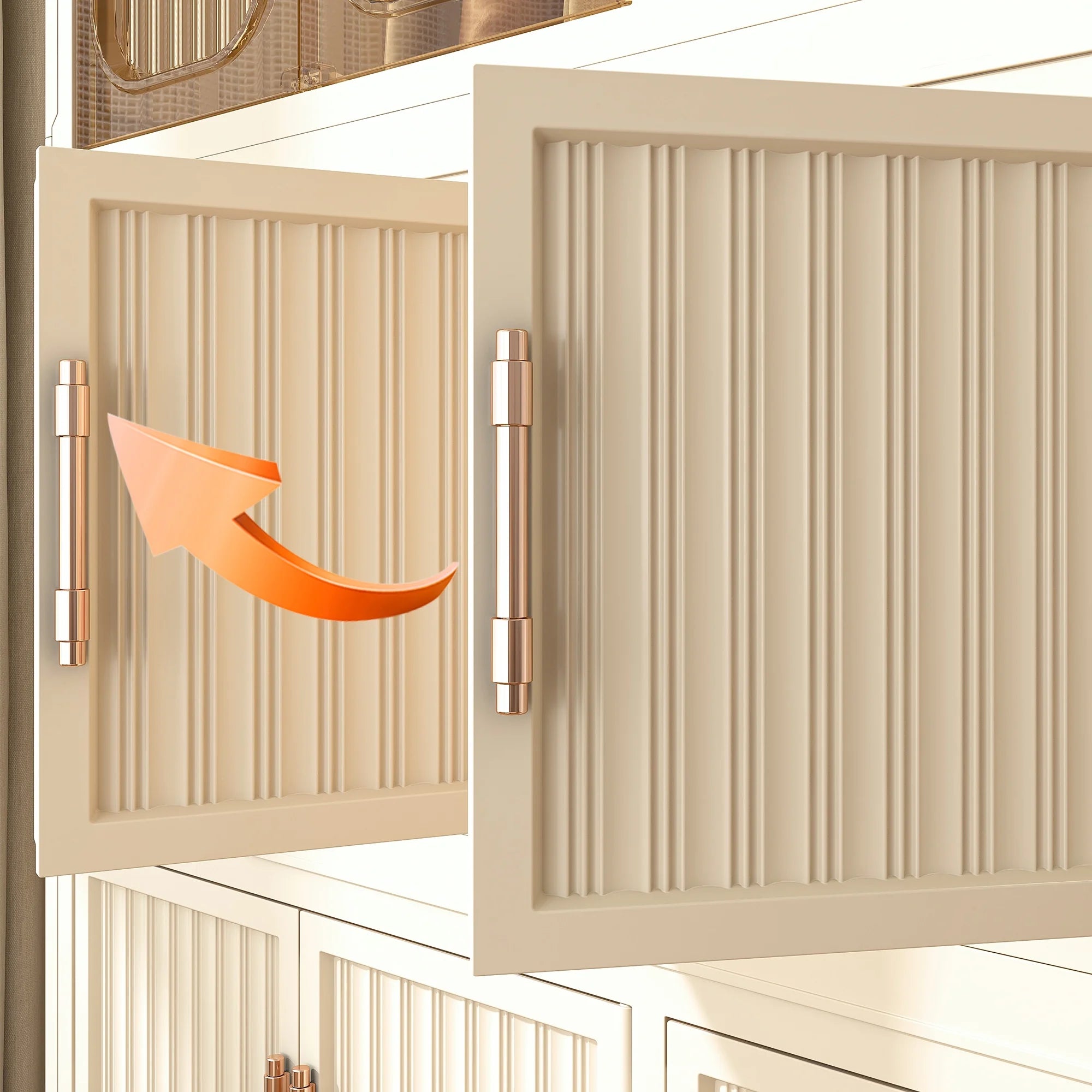 Montary Kids Portable Wardrobe w/ Magnetic Doors & Hanging Rod - 4-Cube Plastic Storage Cabinet,Nursery/Bedroom