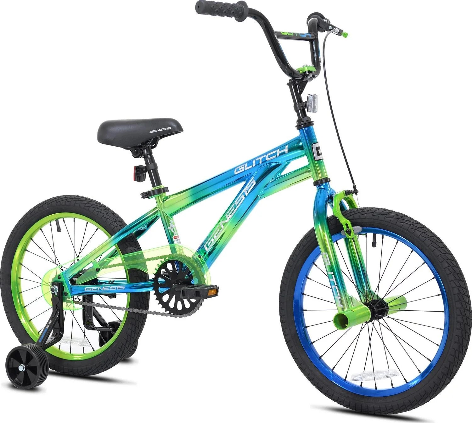 Genesis 18 Glitch Boy��s BMX Bike, Blue/Green